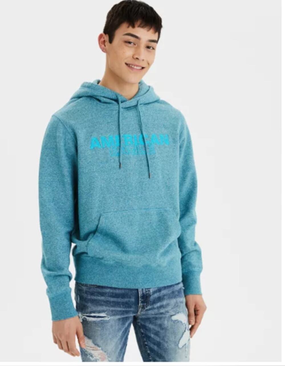 AE American Eagle Vintage Heathered Fleece Hoodie Men's XS